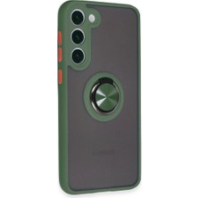 Kaia Life Galaxy S23 Plus Kılıf Montreal Yüzüklü  Kapak - Yeşil