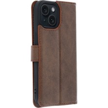 Kaia Life Iphone 15 Trend S Plus Kapaklı Kılıf - Taba