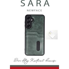 Kaia Life Galaxy A55 5g Kılıf Sara Kartvizitli Deri Kılıf - Siyah