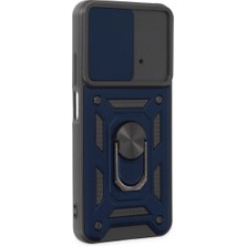 Kaia Life Po M4 Pro 4g Kılıf Pars Lens Yüzüklü  - Lacivert