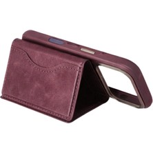 Kaia Life Joko Tema Magsafe Deri Kartlık - Mürdüm