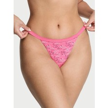 Victoria's Secret Esnek Pamuklu V-String Külot - Pembe Kuğu Baskılı