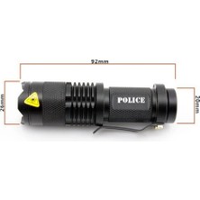 Kaia Life Cree Q5 LED Zoomlu  Pilli Mini Feneri 14500 Pil Ile Çalışma Özelliği