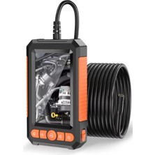 Kaia Life Monitörlü Çift Kameralı 10 mt Sert Kablo Yılan Endoskop Kamera 8 mm 4.3 Inc