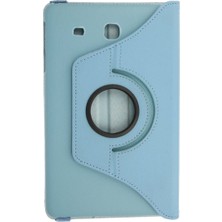 Kaia Life Galaxy T560 Tab E 9.7 Kılıf 360 Tablet Deri Kılıf - Turkuaz