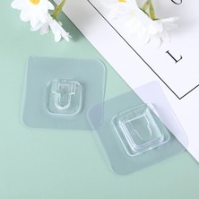 Kaia Life 20 Adet Şeffaf Çift Taraflı Yapışkanlı Geçmeli Klips Eşya Sabitleme Askısı