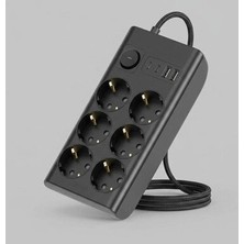 Kaia Life Akım Korumalı 6’lı Priz 2xusb 2xtype-C Çıkış Yüksek Gerilim Koruma Çoklu Priz Çoğaltıcı