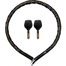 Kaia Life Yuma YM-752 Motorsiklet Kilidi Anahtarlı Körüklü Siyah ( Boy : 120CM-ÇAP : 22MM )
