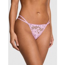Pink Wink Işıltılı Dantelli V-String Külot - (Tek Renk)