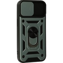 Kaia Life Iphone 13 Kılıf Pars Lens Yüzüklü  - Yeşil