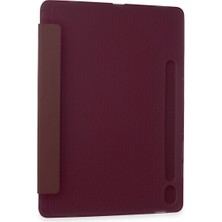 Kaia Life Galaxy Tab A9 Kılıf Kalemlikli Mars Tablet Kılıfı - Mürdüm