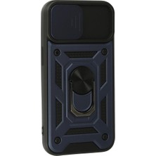 Kaia Life Iphone 13 Kılıf Pars Lens Yüzüklü  - Lacivert