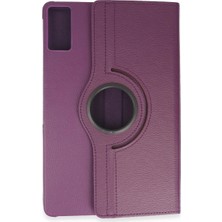 Kaia Life Pad 6 Kılıf 360 Tablet Deri Kılıf - Mürdüm
