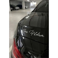 Bey Tuning Size Özel Kişiye Özel Ad Soyad Imza Sticker / Etiket / Araç Sticker / Araba Sticker / Beyaz