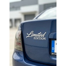 Bey Tuning 3D Sticker Limited Edition Sticker Etiket Çıkartma Pc Laptop Araba Oto Motor 15X3,5CM Beyaz
