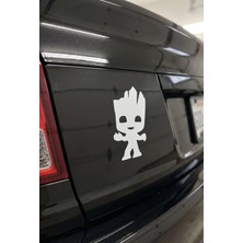 Bey Tuning 3D Sticker K.groot Sticker Etiket Çıkartma Pc Laptop Araba Oto Motor 6 x 10 cm Beyaz