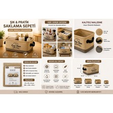 A&B Çok Amaçlı Katlanabilir Jüt Saklama Sepeti – Keep Clean Organizer