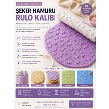 Studio Aslan Design Şeker Hamuru Rulo Kalıbı – Detaylı Desenli Fondant & Kurabiye Baskı Rulosu | Pla Güvenli Malzeme | Pasta Süsleme Aleti