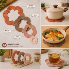A&B 4’lü Silikon Tencere Altlığı Seti (Isıya Dayanıklı Nihale Seti)