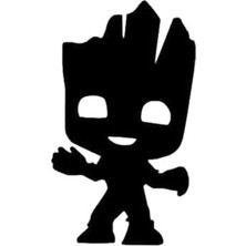 Bey Tuning 3D Sticker K.groot Sticker Etiket Çıkartma Pc Laptop Araba Oto Motor 6 x 10 cm Siyah