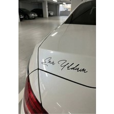 Bey Tuning Size Özel Kişiye Özel Ad Soyad Imza Sticker / Etiket / Araç Sticker / Araba Sticker / Siyah