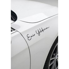 Bey Tuning Size Özel Kişiye Özel Ad Soyad Imza Sticker / Etiket / Araç Sticker / Araba Sticker / Siyah