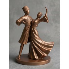 TSC 15 cm Özgün Kültürel Motifler Taşıyan Hediyelik Kafkas Adige Çerkes 3D Figürü