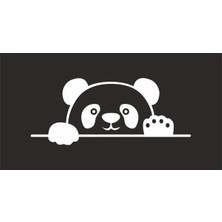 Bey Tuning Bagajdan Bakan Panda Sticker Etiket Çıkartma Pc Laptop Araba Oto Motor 20X8 cm