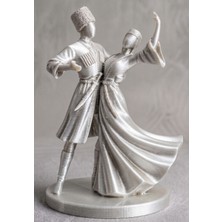 TSC 15 cm Anneler ve Babalar Günü Için Hediyelik Kafkas Adige Çerkes 3D Figür Biblo