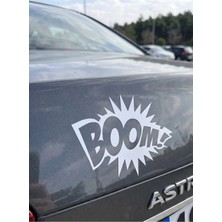 Bey Tuning 3D Sticker Boom Sticker Etiket Çıkartma Pc Laptop Araba Oto Motor 10 x 7,5 cm Beyaz