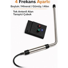 MurayTekno 4 Frekanslı Alan Tarayıcı Çubuk Boşluk,mineral,gümüş,altın Dedektörü -Tek Antenli Profesyonel