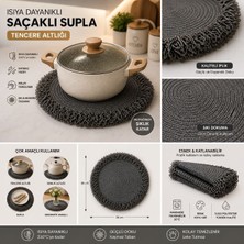A&B Isıya Dayanıklı Saçaklı Yuvarlak Supla & Tencere Altlığı