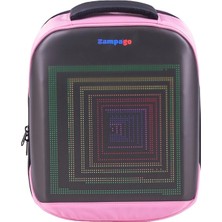 Zampago Urban LED Ekranlı Sırt Çantası-Pembe