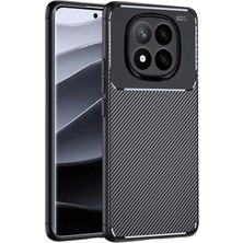 Hatreds Xiaomi Redmi Note 14 Pro Plus Kılıf Karbon Tasarımlı Kamera Korumalı Darbe Emici Kılıf - Siyah