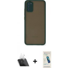 Pileli Store Pilelistore™ Galaxy A03S Kılıf Ahenk Çizgi Serisi - Şeffaf Pasifik Cam Ekran Koruyucu + Kamera Lens Koruma Cam - Sf