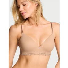 Dream Angels Pürüzsüz ve Dantelli Balensiz Push-Up Sütyen - Praline