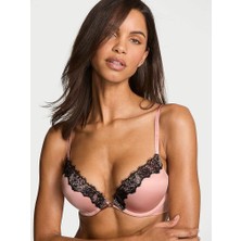 Very Sexy Bombshell Iki Beden Büyük Gösteren Dantelli Push-Up Sütyen - (Tek Renk)