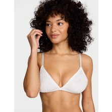 Victoria's Secret Dantelli Desteksiz Üçgen Bralet - Hindistan Cevizi Beyazı