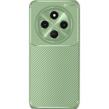 Hatreds Xiaomi Redmi 14C Kılıf Karbon Tasarımlı Kamera Korumalı Darbe Emici Kılıf - Su Yeşili