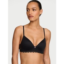 Dream Angels Pürüzsüz ve Dantelli Balensiz Push-Up Sütyen - Siyah