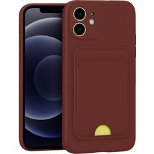 Hatreds Apple iPhone 11 Kılıf Renkli Tasarımlı Kart ve Resim Bömeli Darbe Emici Kapak - Bordo