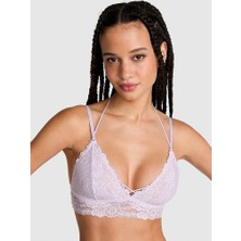 Pink Bralettes & Bra Tops Wink Dantelli Halter Üçgen Bralet - Mor Fısıltı
