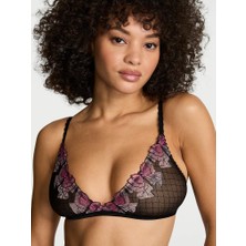 Victoria's Secret Tease Fiyonk Işlemeli Üçgen Bralet - Siyah Kurdela