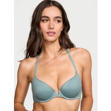 Body By Victoria Dantelli Hafif Dolgu Destekli Racerback Demi Sütyen - Jüpiter Mavisi
