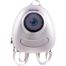 Zampago Big Eye LED Işıklı Çocuk Sırt Çantası-Beyaz