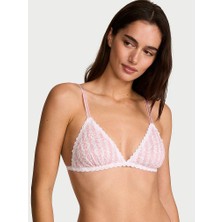 Victoria's Secret Dantelli Desteksiz Üçgen Bralet - Çiçek Çizgili
