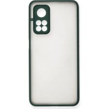 Hatreds Xiaomi Mi 10T Kılıf Buzlu Saydam Yapılı Kamera Korumalı Silikon Kılıf - Yeşil