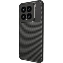 Hatreds Xiaomi Mi 15 Kılıf Karbon Tasarımlı Kamera Korumalı Darbe Emici Kılıf - Siyah