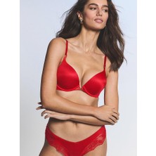 Very Sexy Bombshell 2 Beden Büyük Gösteren Smooth Push-Up Sütyen - Ruj Kırmızısı