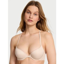 Body By Victoria Dantelli Hafif Dolgu Destekli Racerback Demi Sütyen - Marzipan
